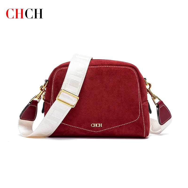 CHCH Womens Crossbody Bag Autumn/Winter Collection Anti Velvet Womens Square Bag Wine Red Shoulder Bag Christmas Gift Z250512