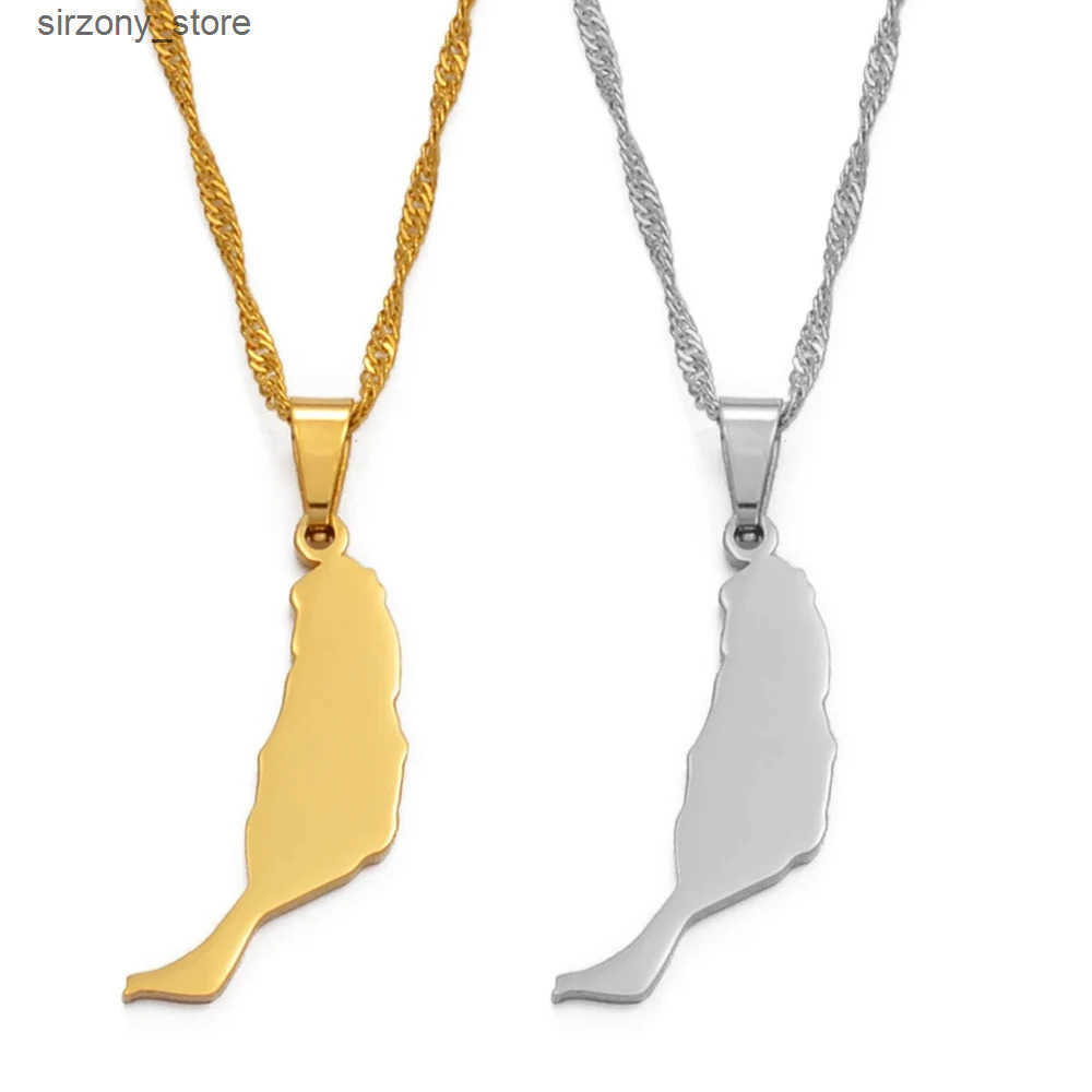 Spain Canary Islands Tenerife/Gran Canaria/Fuerteventura/La palma/Lanzarote Map Pendant Necklaces Women Girl Jewelry #120121 z250513VBVA