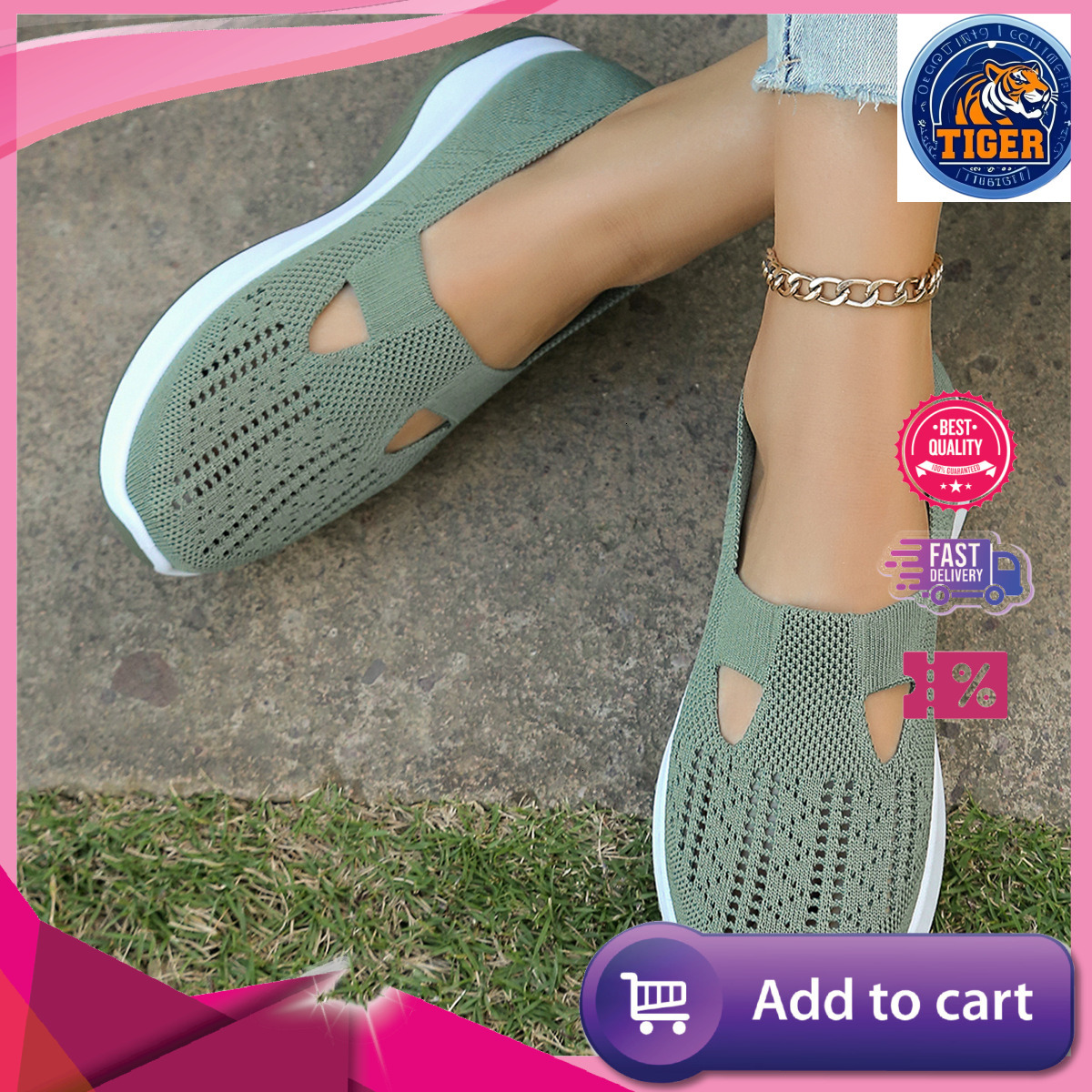 Ddmytiger Fashion Soft Soled Comfortable Hollow Summer Anti Slip Breathable Casual Mesh Shoes Outdoor Shoes