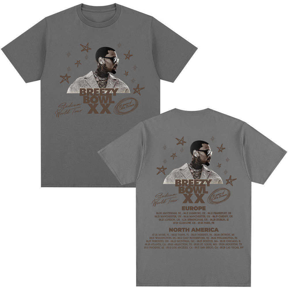 Chris Brown Breezy Bowl XX 2025 Tour Tank Top Mens Summer Casual Sleeveless T-shirt Fan Gift TopXJ250409