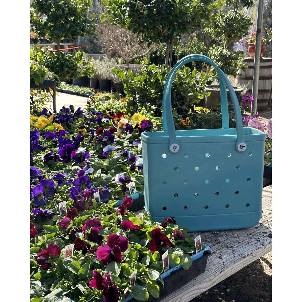 Fashion Beach Bag Rubber Waterproof Basket Large Capacity Summer Storage Shoulder Handbag Travel Women Tote Shopping Bags