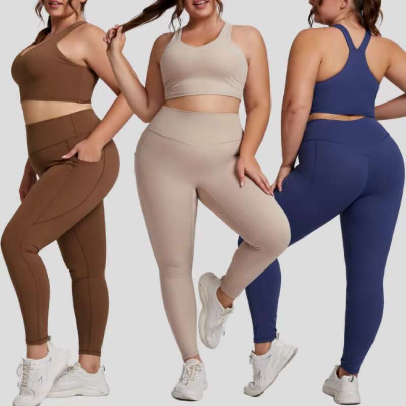 DHEssentials Large Size Sports Underwear for Exercise and Fitness, Women's Intensity Anti Shock Brushed Sportswear, High Impact Set