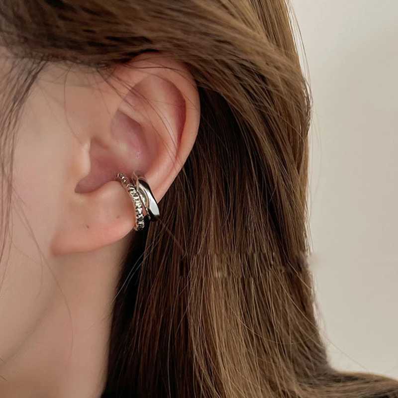 Punk Irregular Geometric Ear Cuff Earrings for Women Non-Piercing Metal Ear Clip Earring Fake Cartilage Fashion Jewelry Party Y250510
