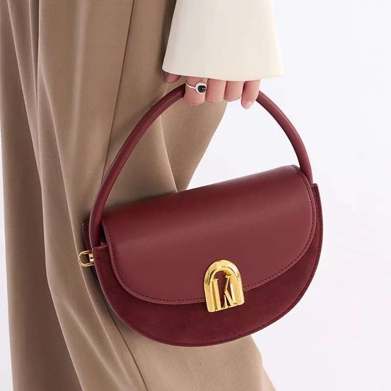 Saddle 2025 New Women's Handbag Versatile Half Round Single Shoulder High Quality Commuting Crossbody Bag