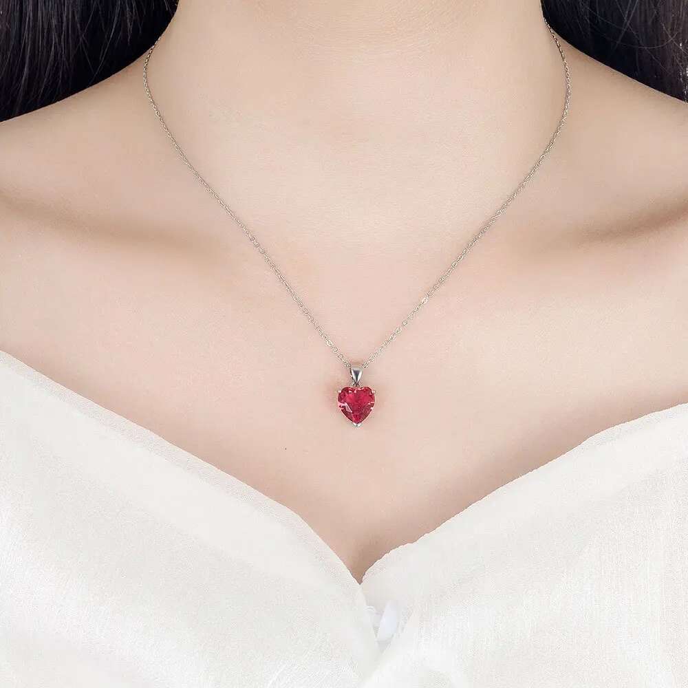 Sterling Sier Jewelry Sets For Women Heart Zircon Ring Earrings Necklace Wedding Bridal Elegant Christmas Free Shipping