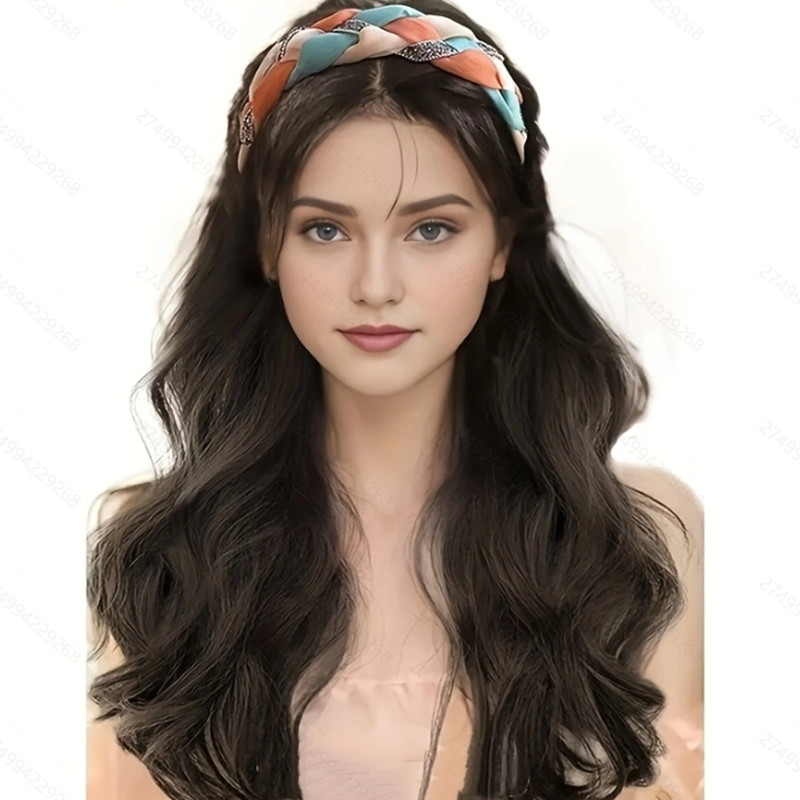 Elegant Ladies' Event Suitable Wigs with Hairbands for Relaxing Wear