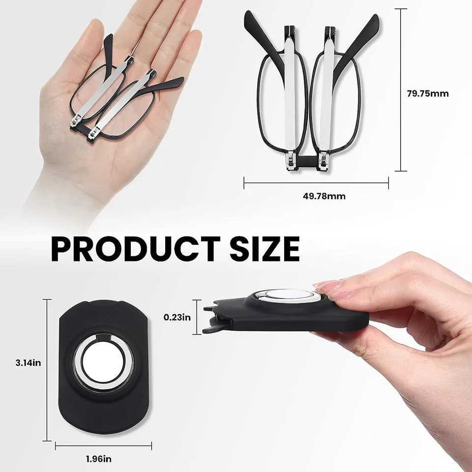 Mini Folding Reading Glasses Men Women Foldable Pocket Presbyopia Reader Hyperopia Eyewear diopter +1.0---+4.0 W250513