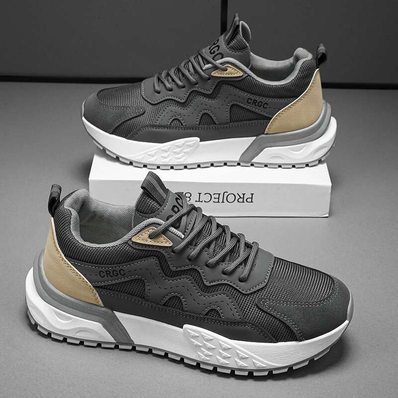 designer sneakers Men's Run Sneaker Thick-soled Youth Casual Cricket Male Fashion Trend Board Comfort Skateboard Shoes Outdoor Walking Shoe