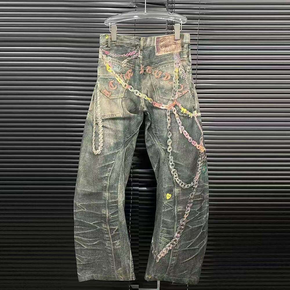 AC Home Candy Chain Bending Knife Jeans Heavy duty Laundry Versatile Wide Tube Casual Pants