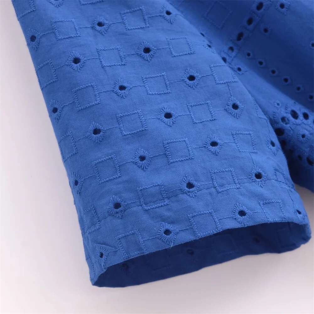 Summer New Fashion Women's Elegant Casual Design Sense European and American Style Embroidered Short Dress
