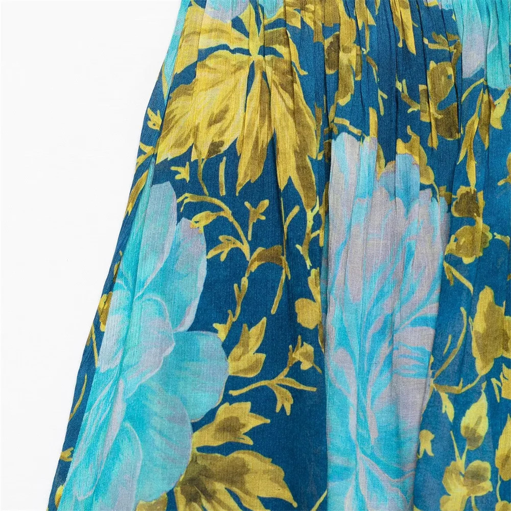 UNIZERA womens fashionable and casual strapless printed dress with temperament summer style 250513