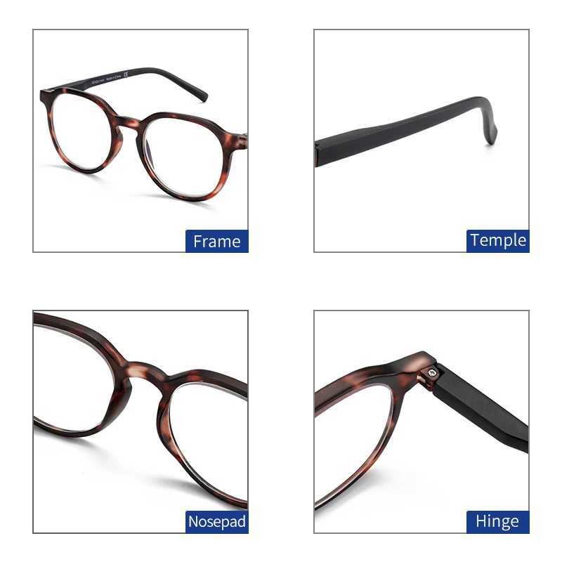 ZENOTTIC Fashion Round Prescription Glasses Men Circular Myopia Eyewear Women Hyperopia/Progressive Optical Eyeglasses W250513