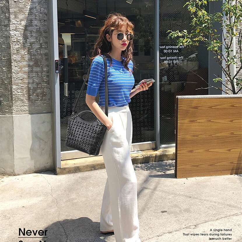 Fashion Sheepskin Leather Handbag Rivet Ladies Hand Tote Bag Famous Brand Messenger Crossbody Bags For Women