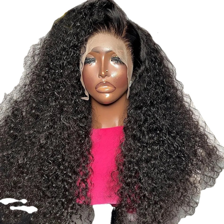 lace Front small curl wig cover human hair 13 * 4 front lace body small curl lace headband