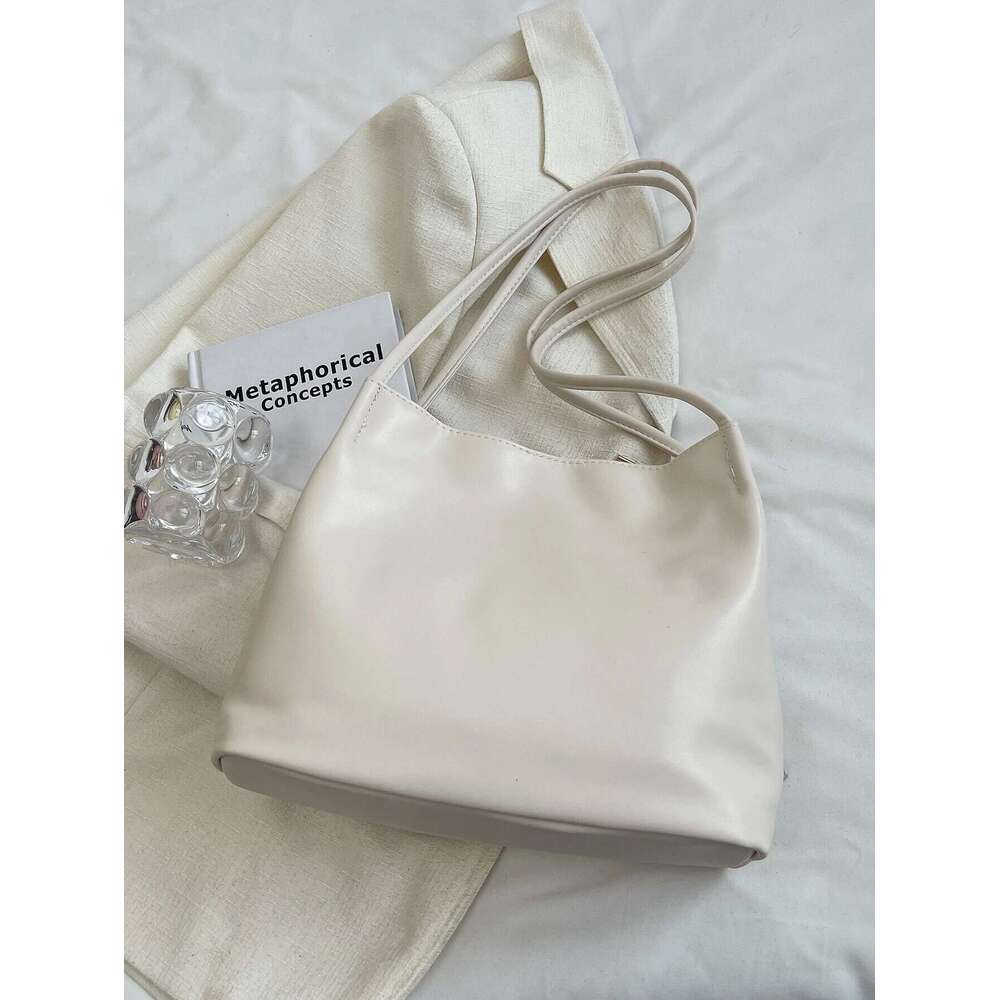 Fashionable Large Capacity Knot Shoulder Cute Kawaii Bow Decor Water Bucket Bag Lightweight Casual Handbag