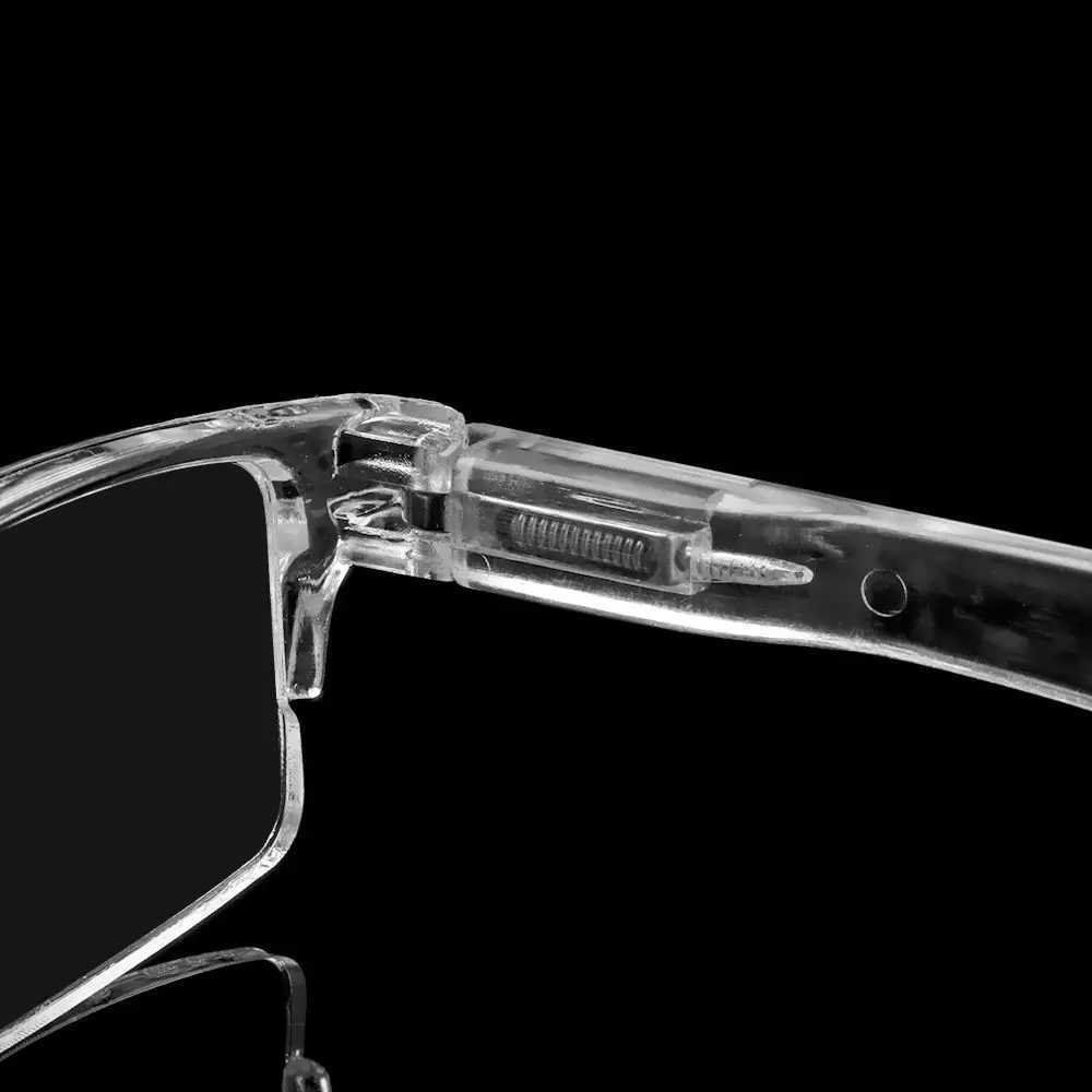 Vintage Transparent Silver Resin Lens Plastic Resin Lens Frame Flat Mirror Eyewear Presbyopic Glasses Reading Glasses W250513