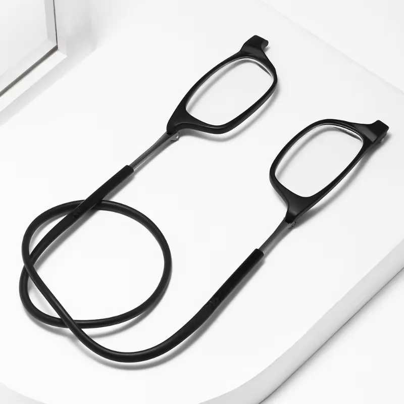 2024 Hanging Neck TR90 Mens and Womens Anti-blue Light Portable Ultra-light Computer Glasses Long Narrow Frame Fashionable Item W250513