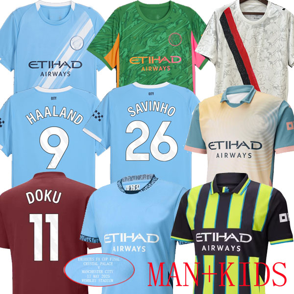 DOKU HAALAND 24 25 26 Fourth Marmoush SOCCER JERSEYS GREALISH DE BRUYNE FODEN 2024 2025 RODRIGO mans Kovacic Matheus N ECHEVERRI football shirt men kids