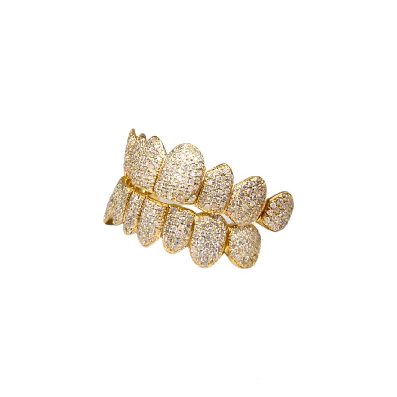Hip Hop 925 Sterling Silver Custom Bust Moissanite Teeth Fine Piercing Jewelry with Diamond Grillz Yellow Gold Iced Customizable