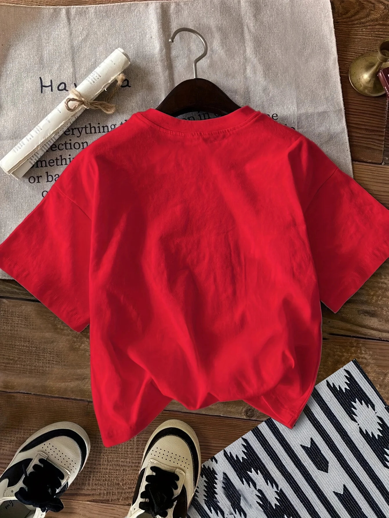 Vintage Car Print TShirt Medium Stretch Knit Fabric Casual Sports Style SpringSummer Top y2k top women clothing 250513