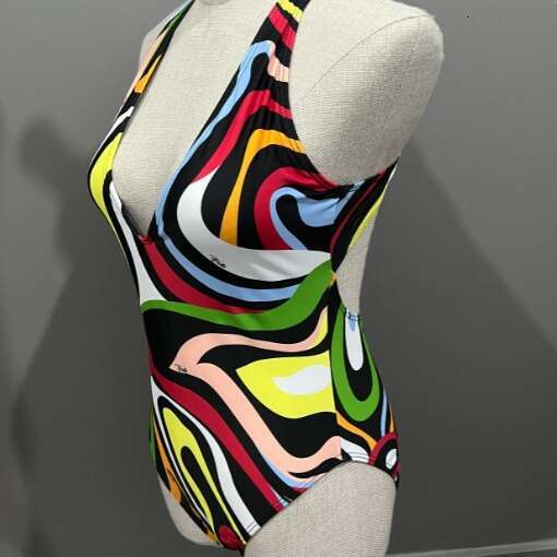 Pucci Bathing Suit Women's Swimwear Vintage One Piece Swimsuit Designer Bathing Suit Beach Dress Striped One-Piece Bikini Swimsuit Fashionable An