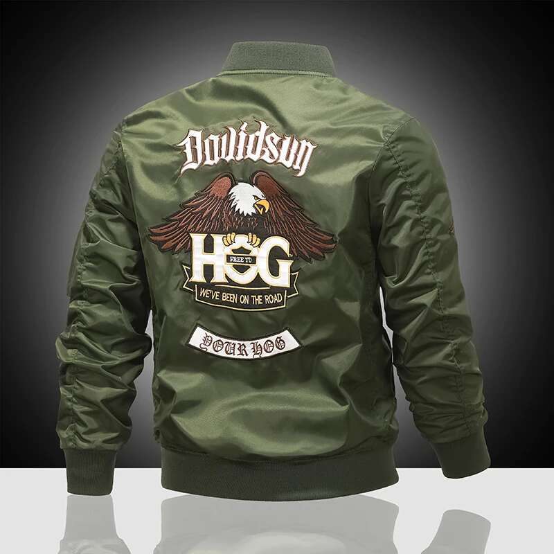 2024 MA1 Pilot Jacket Men's Spring and Autumn Eagle Embroidered Baseball Suit Large Workwear Coat Fashion