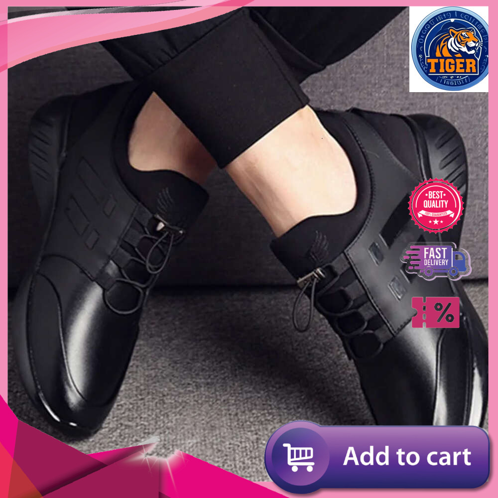 Ddmytiger Lightweight Mens Sneakers Running Rubber Males Breathable New Vulcanize For Men Height Increase Leather Shoes Outdoor Shoes