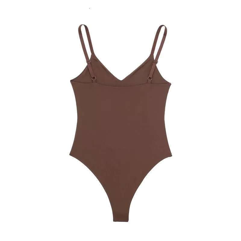TRAF 2025 Black Body Strappy Sleeveless Bodysuit Women Bodycon Backless Sexy bodysiuts Woman Lingerie Summer Overalls
