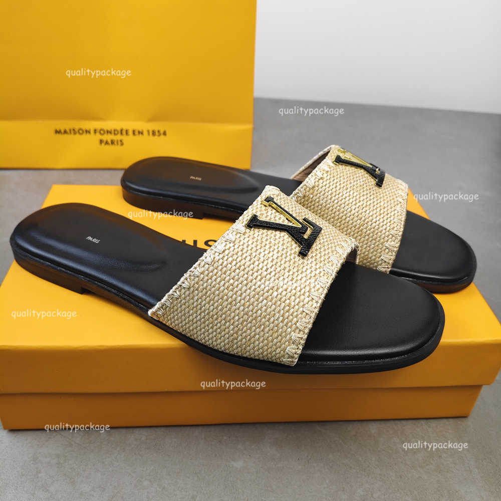 Slippers New Designer Sandals Classics Old Flower Slides Brown Slippers Womans Sandals Letter Peep Toe Shoes Indoor Home Outdoor Women Shoe