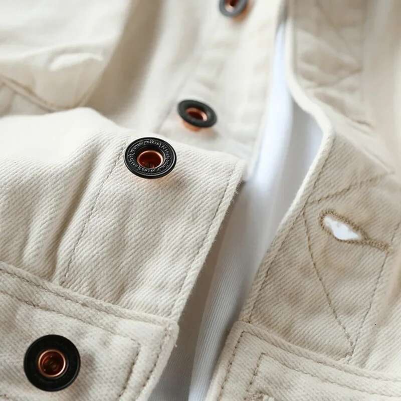 Rare Market Single-Breasted Pure Loose-Fit Slimming Denim Jacket Women's Warm Soft White Cotton Short Coat