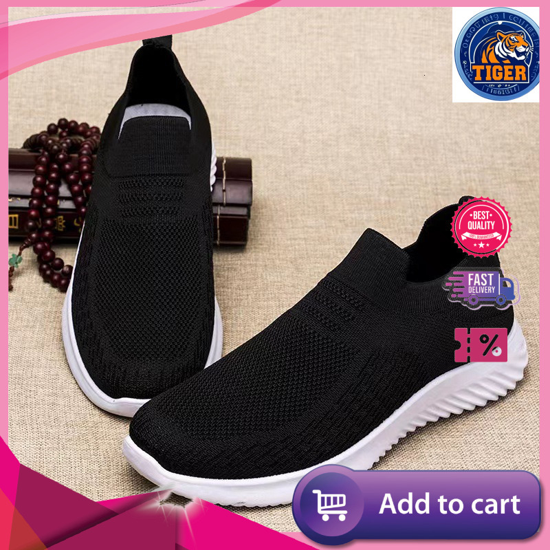 Ddmytiger Spring Summer One Step Casual Flat Heel Men S Sock Mouth Flyknit Breathable Sports Shoes Outdoor Shoes