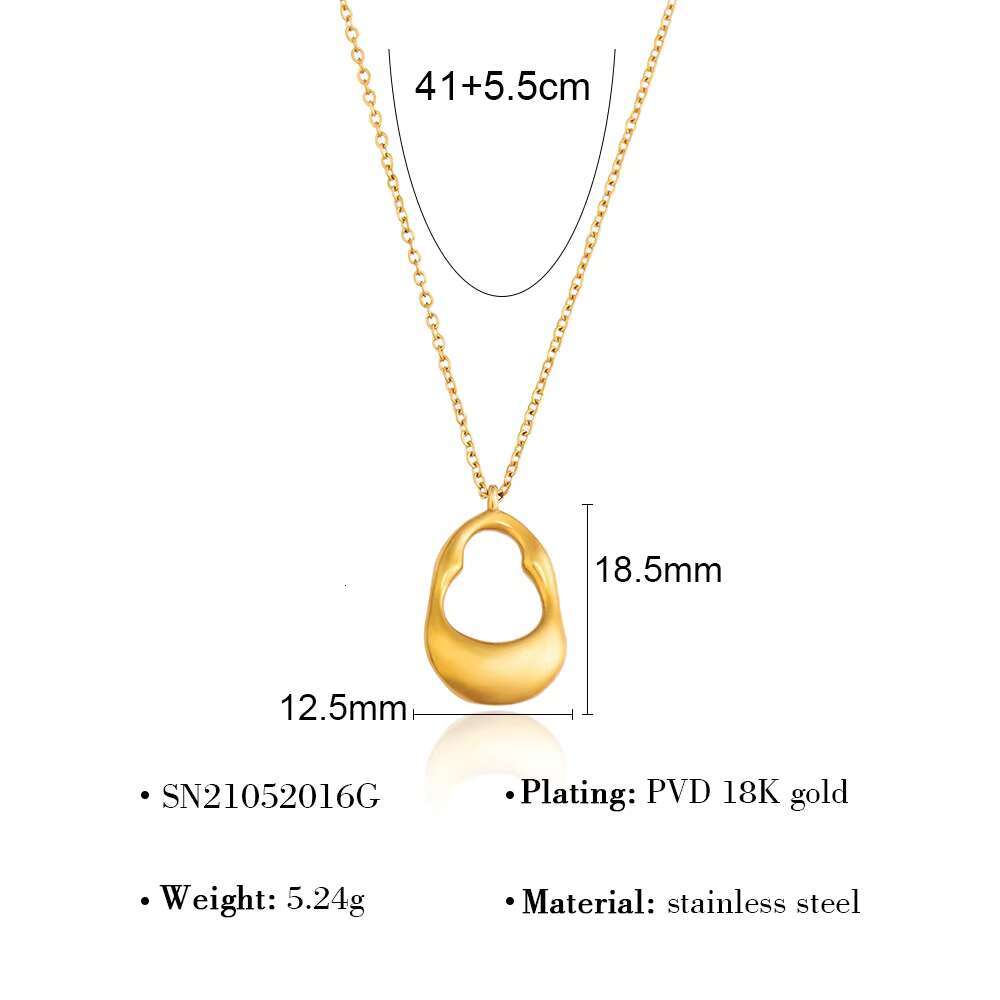 Hot selling jewelry, gold-plated pendant necklace, fashionable matte jewelry necklace