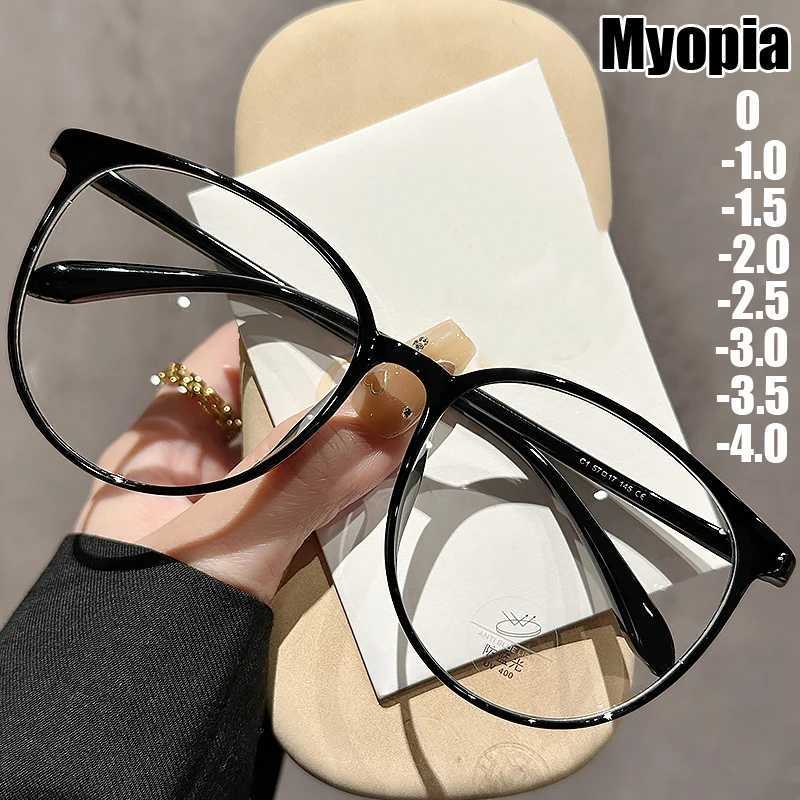Vintage Trendy Ladies Myopia Glasses Luxury Anti Blue Light Near Sight Eyeglasses Finished Prescription Minus Eyewear Diopter W250513