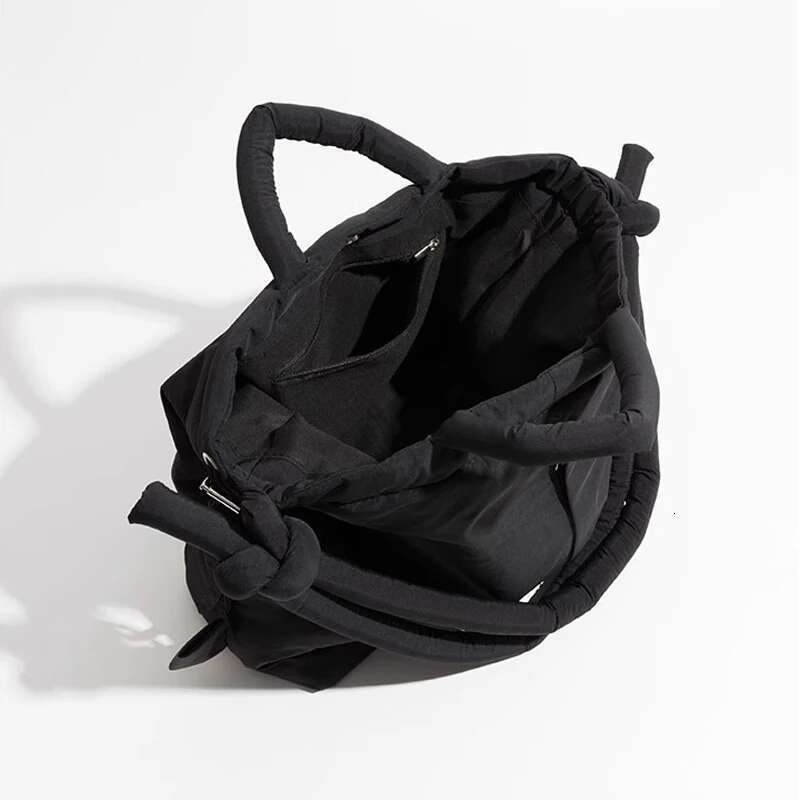 One Shoulder Bag Casual Nylon Padded Tote Bag Soft Puffer Women Shoulder Crossbody Bags Simple Vintage Large Capacity Handbags KQ