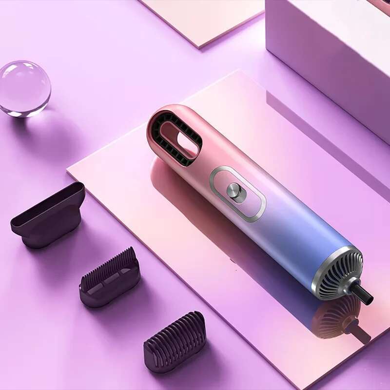 Styling 3-in-1 Mini Portable Comb Brush Curling Iron Straightener Manual Hair Dryer