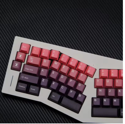 KBCaps 151 Key Gradient Red Bean Cherry Profile Dye Sublimation Keycap Fits MX Switch 61/64/68/75/86/98/104 Mechanical Keyboard