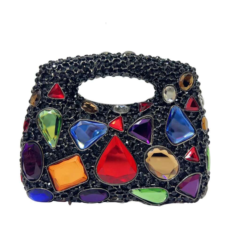 Women Gold Crystal Clutch Purse Gems Evening Party Dinner Dia Shoulder Bags tail Rhinestone Handbags and Purses