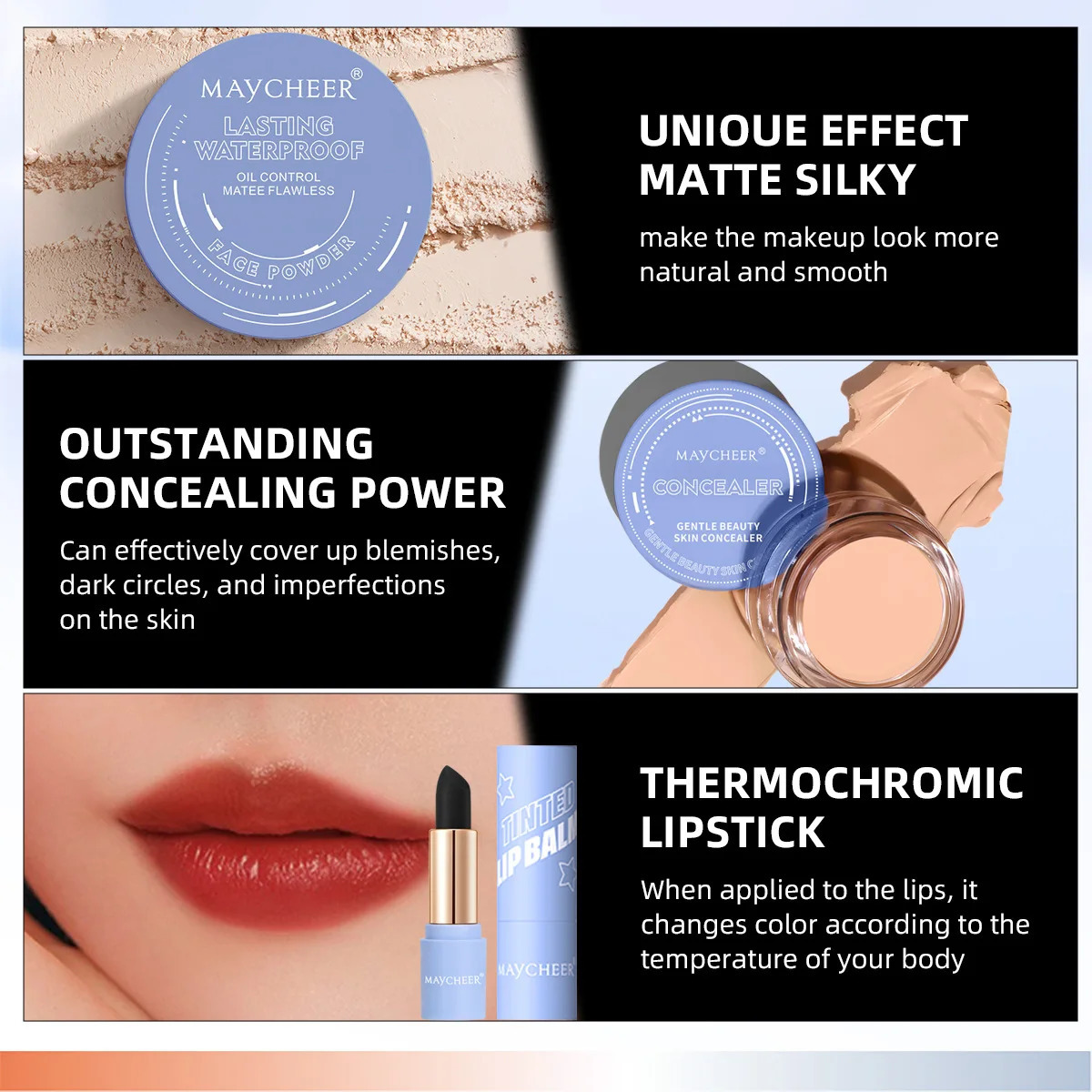 All-In-One Makeup SetFull Makeup Kit Gift Include ConcealerFoundationEyelinerEyebrow PenMascaraLipstick Makeup for Women 250512