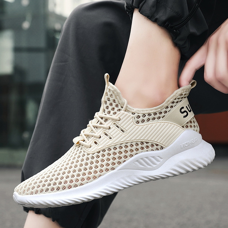 Men S New Summer Thin Sports Travel Casual With Casual Shoes Large Mesh Hollow Air Conditioning Trendy Shoes Ddmysaturn