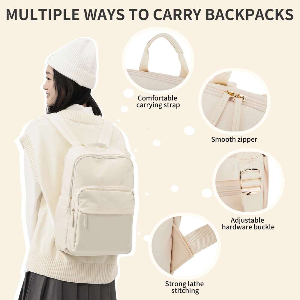 Designer Bag 2025 Laptop For Women 15.6 Inch Computer Cute Travel Purse Waterproof Work Business Teacher Bags Carry On Backpack Luxury Bag
