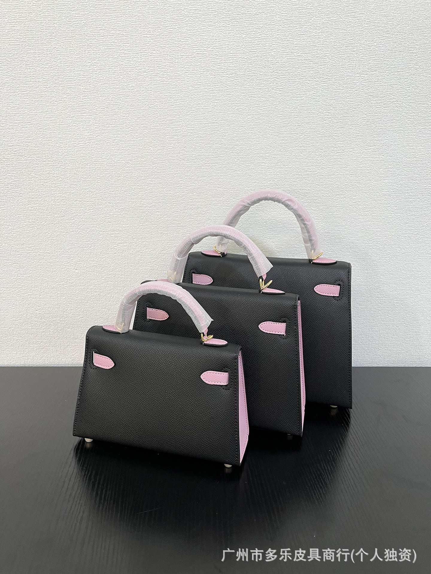 2025S designer contrasting black pink second-generation Kelly genuine leather women bag high-end single shoulder crossbody handbag Free Shipping