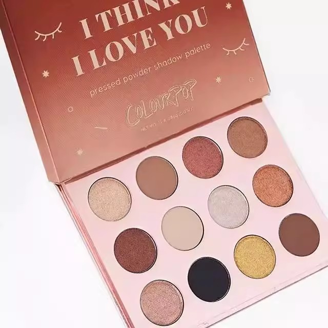Spot 12 colors I Think I Love You eye shadow Plate Earth Matte color Easy makeup