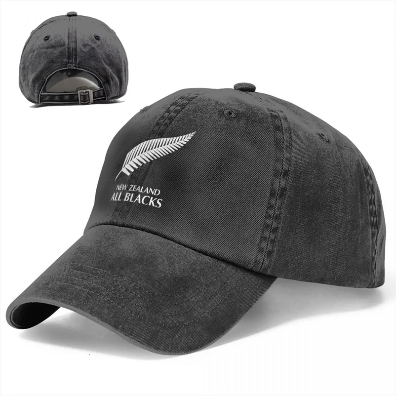 Zealand Unisex Baseball Cap Rugby Worldcup Sports Distressed Denim Washed Hats Cap Fashion Workouts Sun Cap 250512