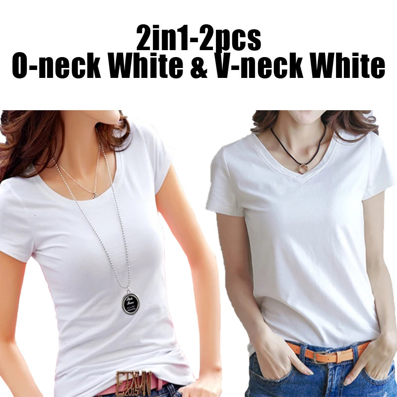 O Neck V Short Sleeve Basic Shirt Blouses Women Spring Summer Bottoming Crop Tops Black Casual Slim TShirt Allmatch 250513
