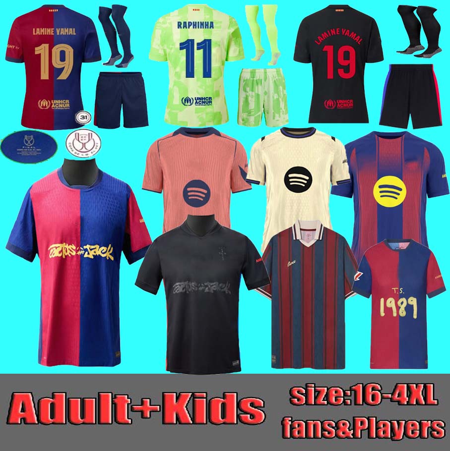 2025 2026 LAMINE YAMAL RAPHINHA soccer jerseys Special 24 25 26 Edition FERRAN BARCALONA LEWANDOWSKI PEDRI ANSU FATI GAVI ERIC KOUNDE kids kit socks football shirt