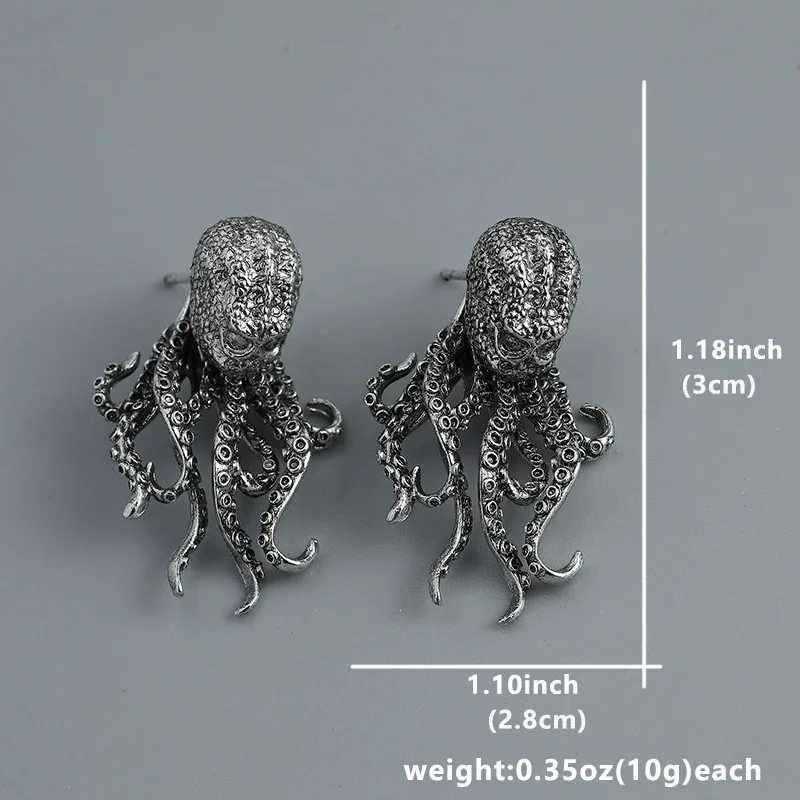 Exaggerated Retro Octopus EarringsGothic EarringsOctopus Front Back EarringsParty Personalized JewelrySuitable For Both M Y250510