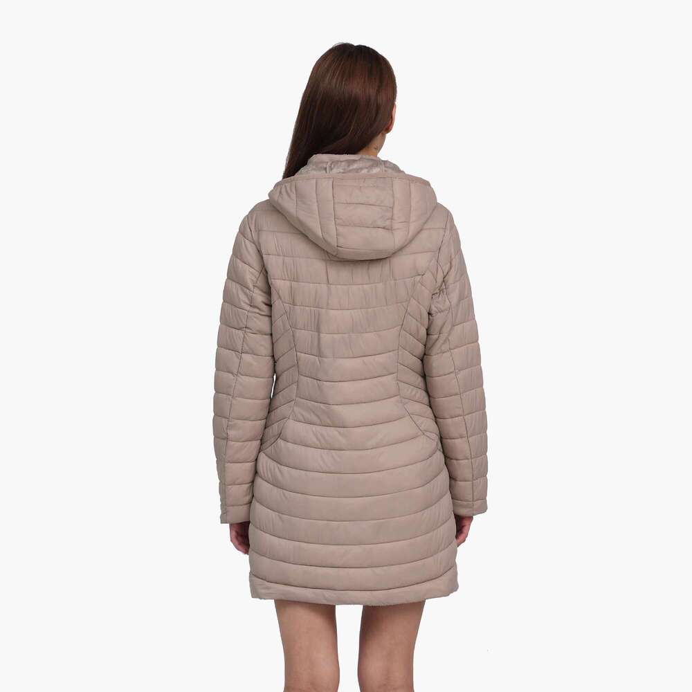 SANTELON Women Winter Long Parkas With Lining Female Warm Puffer Jacket Coat Fur Ball Detachable Hood Outwear