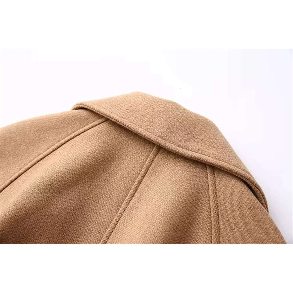 PB&ZA autumn and winter new women's clothing fashion trend temperament hundred combinations belt woolen coat