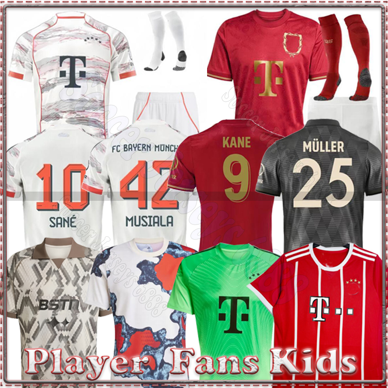 24 25 26 soccer jersey SANE football shirt Retro sportswear fans GNABRY camisa de futebol KIMMICH fans player Kit Neuer KANE BayernS OLISE Munich 125-Year Anniversary