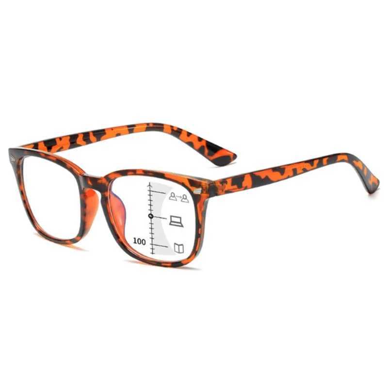 Progressive Multifocal Anti Blue Reading Glasses Intelligent Zoom Far and Near Dual Light Presbyopic Glasses Optical Eyeglasses W250513